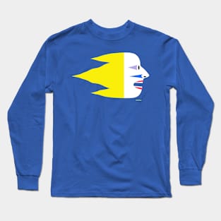 Flying Head - Yellow Long Sleeve T-Shirt